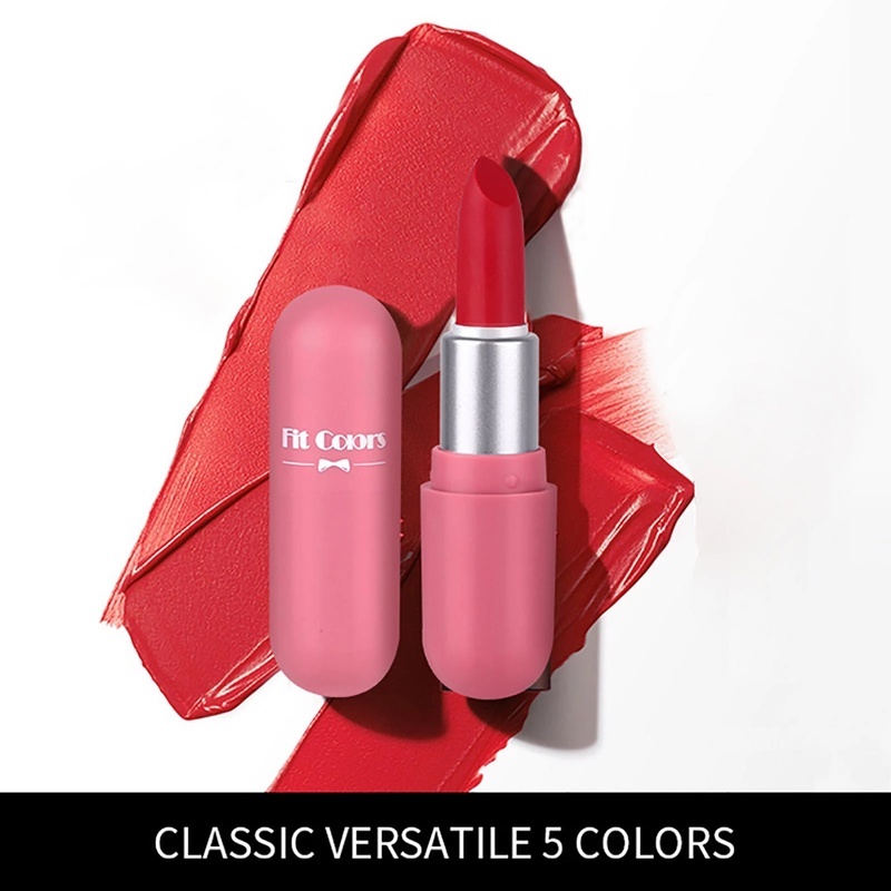 Son Lì Mini Mịn Mượt Như Nhung Kháng Nước Và Lâu Trôi 5 Màu Tùy Chọn Thiết Kế Hình Viên Thuốc Độc Đáo