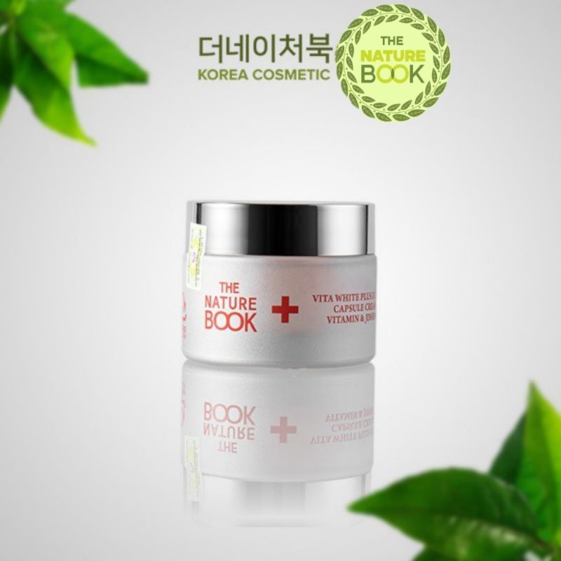 Kem dưỡng trắng hồng tái tạo da vita white plus double capsule cream The Naturle Book, kem dưỡng ẩm trắng da chính hãng