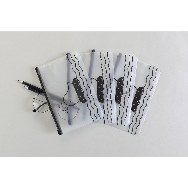 1 Máy Tính Sáng Tạo Gà Trong Suốt Túi Nhỏ Tươi Dung Tích Lớn Sinh Viên Dây Kéo Túi Đựng Bút Chì Túi Bảo Quản Túi Bút Chì