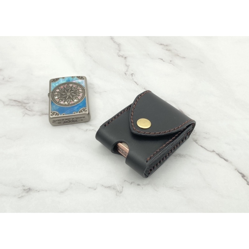 Bao Da Zippo Handmade - 100% Da Bò Vachetta - Có Tai Đeo Thắt Lưng