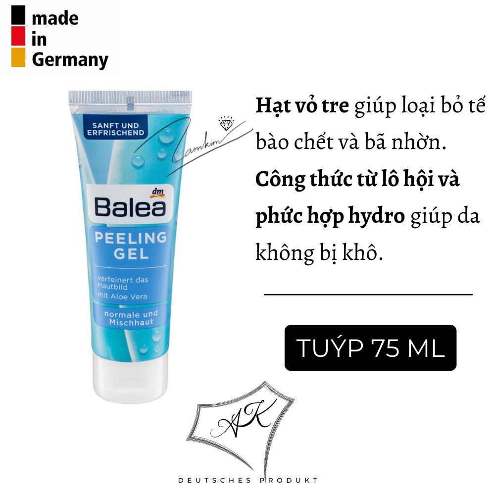 [ Hàng Đức ] Tẩy tế bào chết Balea nội địa Đức - 75ml