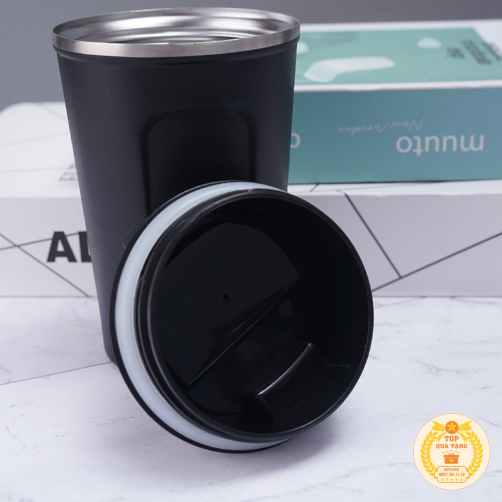 Cốc giữ nhiệt VACUUM CUP cao cấp 380ml | FREE KHẮC TÊN | Ly giữ nhiệt Holic Coffee inox 304 phong cách hiện đại Châu Âu