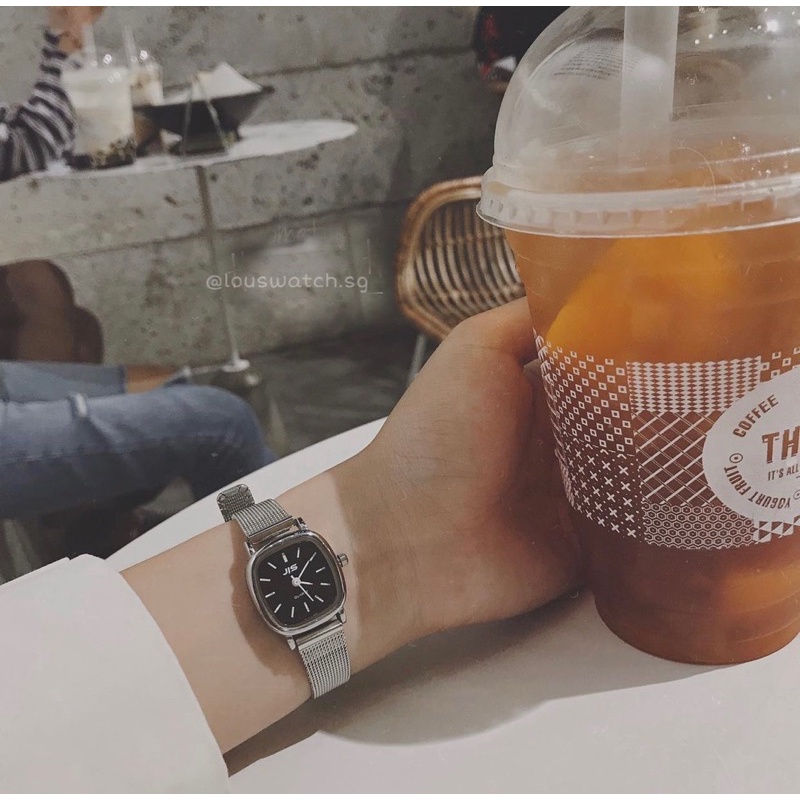 Đồng hồ nữ JIS mặt vuông dây kim loại mesh kiểu dáng vintage DHJ1 | BigBuy360 - bigbuy360.vn