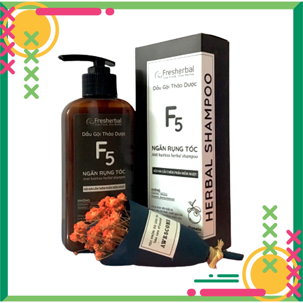 Dầu gội gội thảo dược ngăn rụng tóc F5, giảm rụng tóc, kích thích mọc tóc nhanh, an toàn, không gây kích ứng da đầu | BigBuy360 - bigbuy360.vn