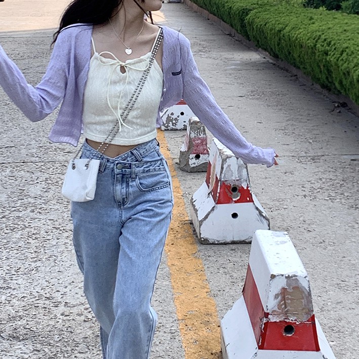 Cocory vn Áo Hai Dây Dệt Kim Duyên Dáng Thời Trang Phong Cách Hàn Quốc Cho Nữ