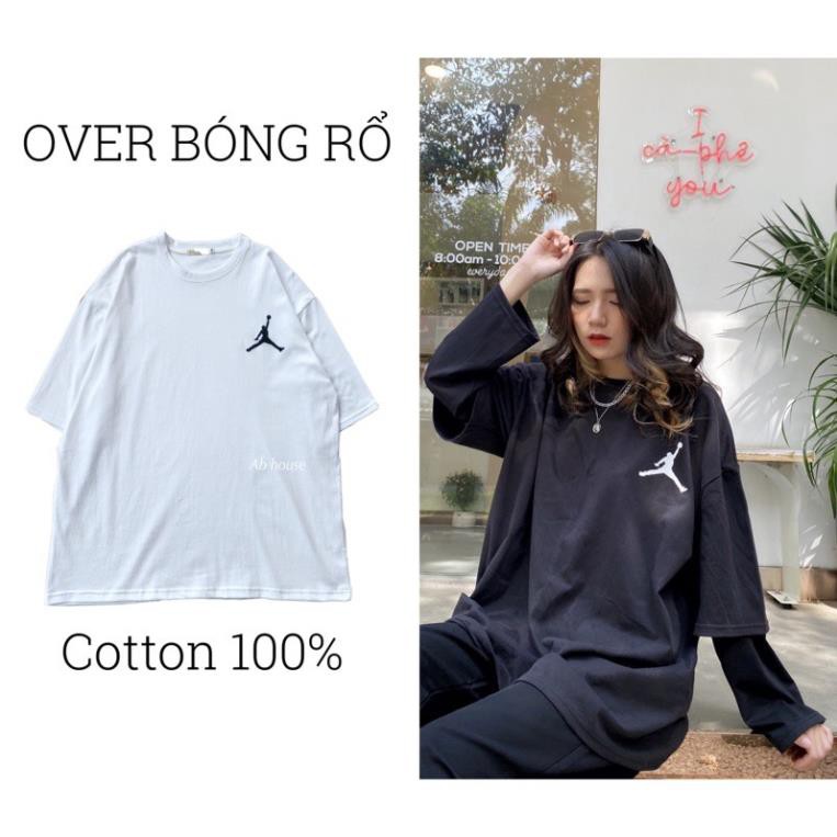 Áo Tay Lỡ BÓNG RỔ BIGSIZE Cotton Thô 100% Nam/Nữ Unisex (Ảnh Thật/Có Sẵn)  ྇