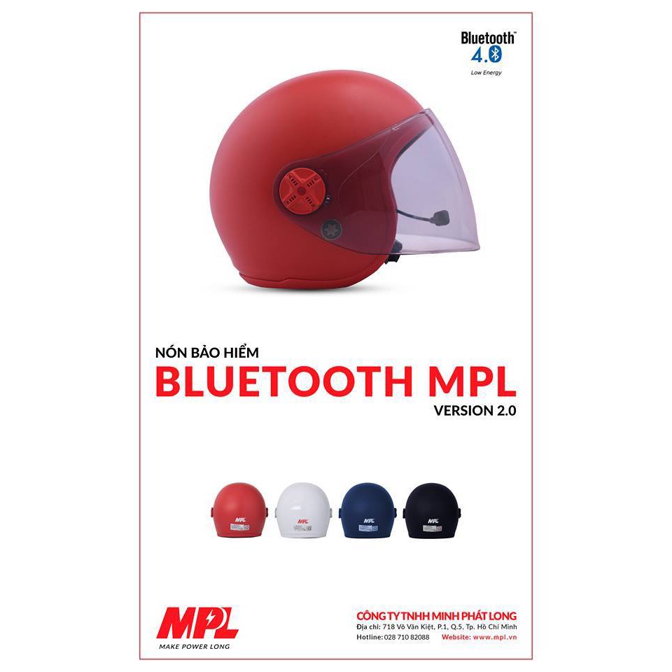 MŨ BẢO HIỂM BLUETOOTH MPL version 2