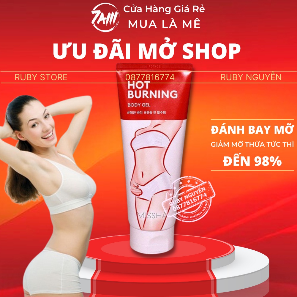 Kem Tan Mỡ Bụng Missha Hàn Quốc CHÍNH HÃNG Gel Tan Giảm Mỡ Bụng Đùi Eo Hiệu Quả Và An Toàn Missha Hot Burning