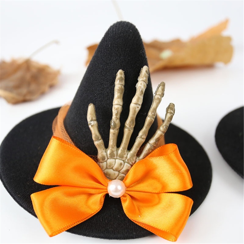 Kẹp Tóc Hình Nón Phù Thủy Hóa Trang Halloween