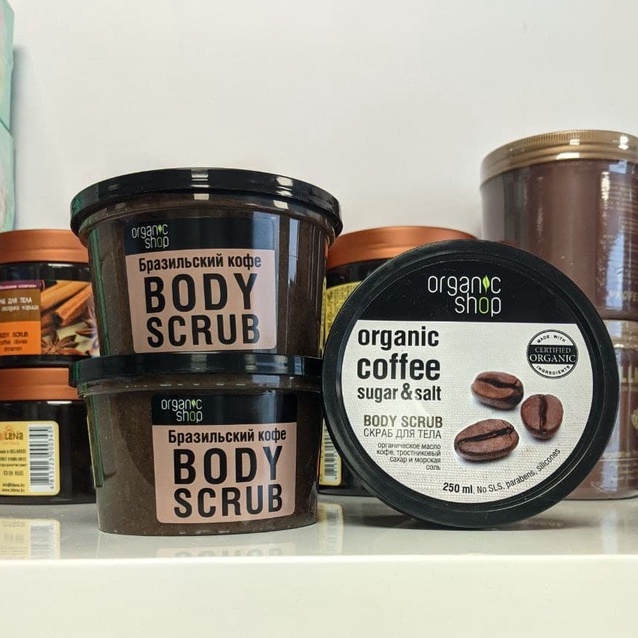 Tẩy tế bào chết body cà phê và đường Organic Shop Coffee &amp; Sugar Body Scrub 250ml