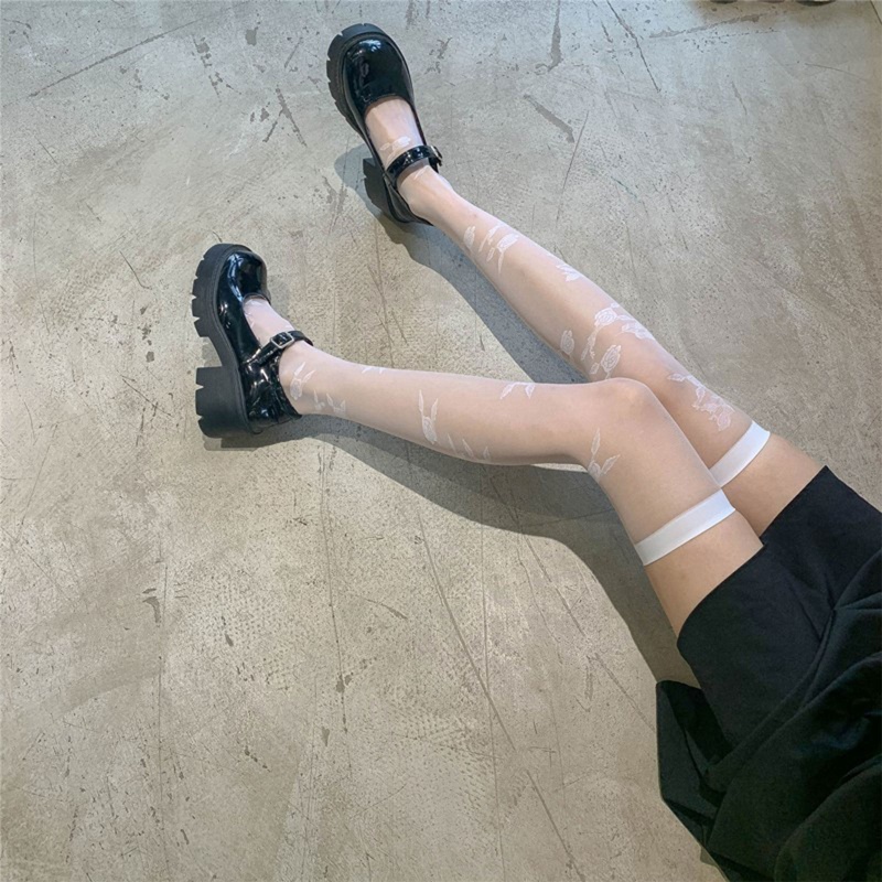 Đôi Vớ LướI DàI Qua GốI HọA TiếT Hoa HồNg ThờI Trang Cho Nữ