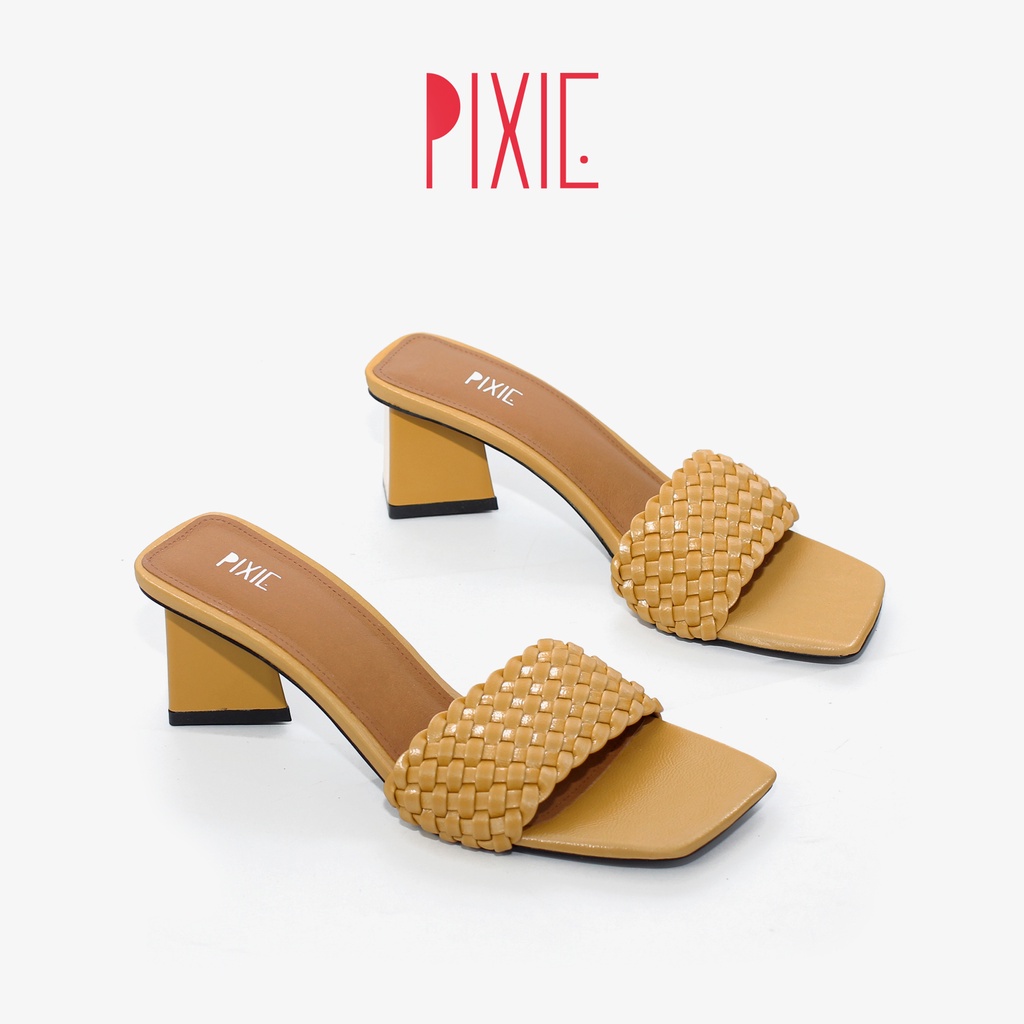 Guốc Cao Gót 5cm Quai Thắt Bím Pixie X551
