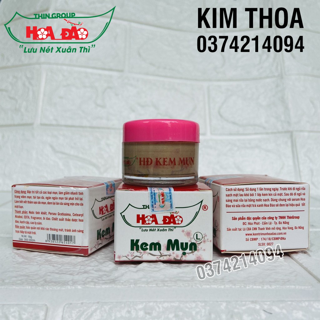 Kem mụn dưỡng da Hoa Đào Thingroup chính hãng 18g