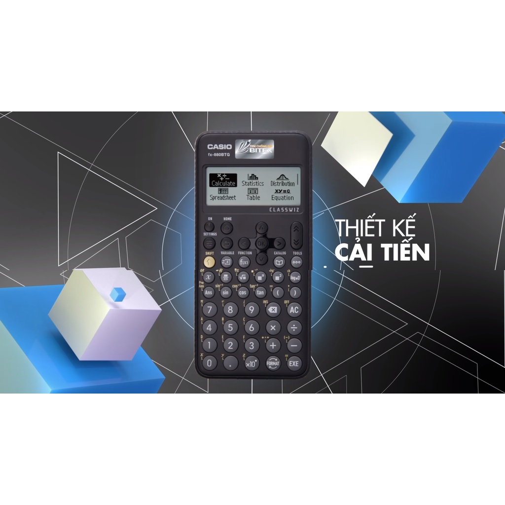 Máy tính Casio FX880 BTG Chính hãng Dicamon, bảo hành 7 năm, 1 đổi 1 trong năm đầu tiên dành cho học sinh cấp 2,3