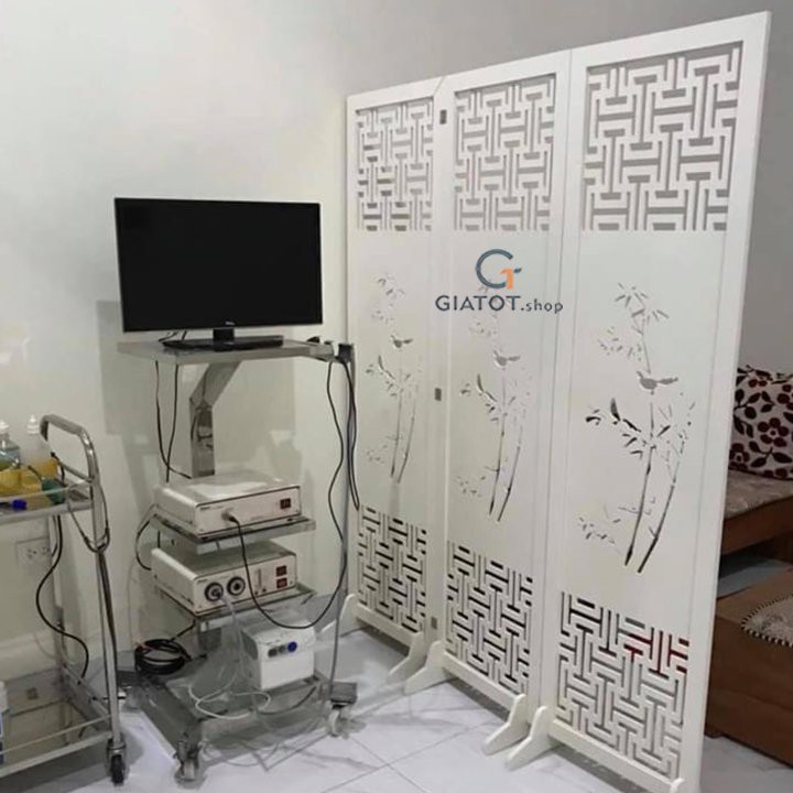 Vách bình phong họa tiết cành trúc/tấm GTS305 cao cấp bằng gỗ CNC chống mối, mọt / Giá bán 1 tấm