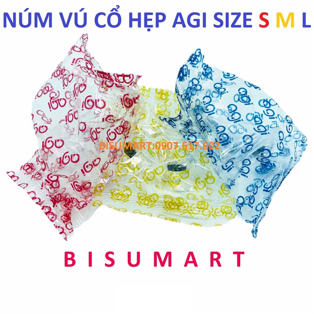 Combo 5 Núm vú Cổ Hẹp AGI SIZE S, M, L