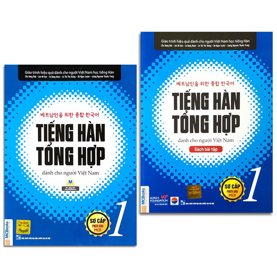 Sách - Combo Tiếng Hàn Tổng Hợp Dành Cho Người Việt Nam - Sơ Cấp 1 Phiên Bản Mới + Bài Tập (Combo, lẻ tùy chọn)