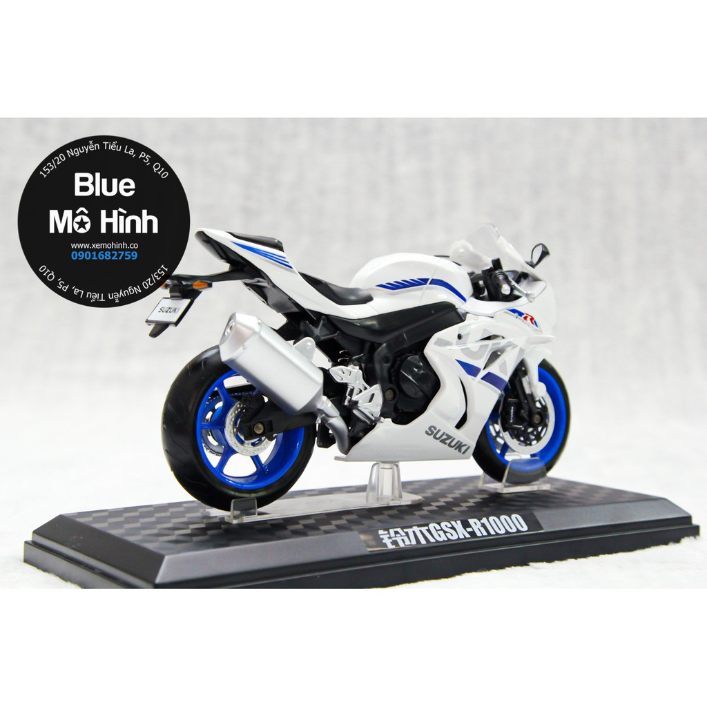 Blue mô hình | Xe mô hình mô tô Suzuki GSX R1000 New 1:12