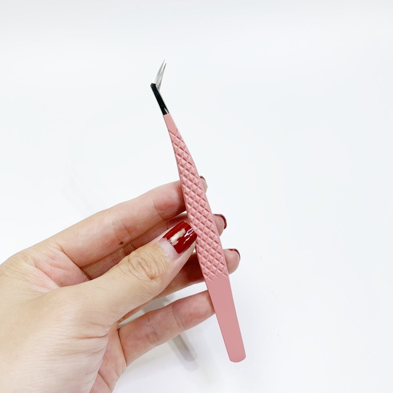Nhíp Volume Cao Cấp Màu Hồng Pastel. Nhíp tách, nhíp gắp
