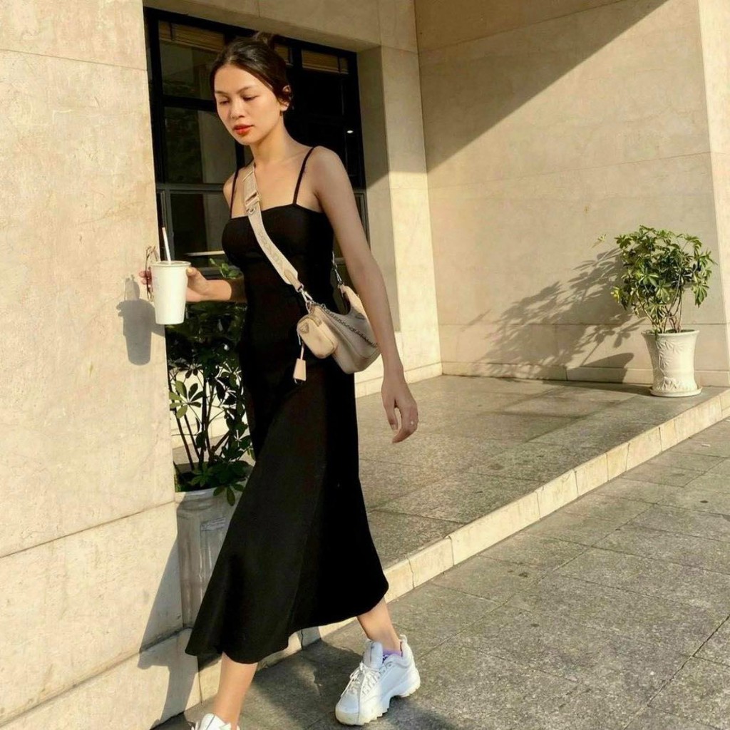 [Mã SKAMA06 giảm 8% tối đa 50K đơn 250K] (FREESHIP-SLL) ĐẦM MAXI THUN 2 DÂY❤️❤️❤️ XƯỞNG MAY NHÀ BELL_DT024