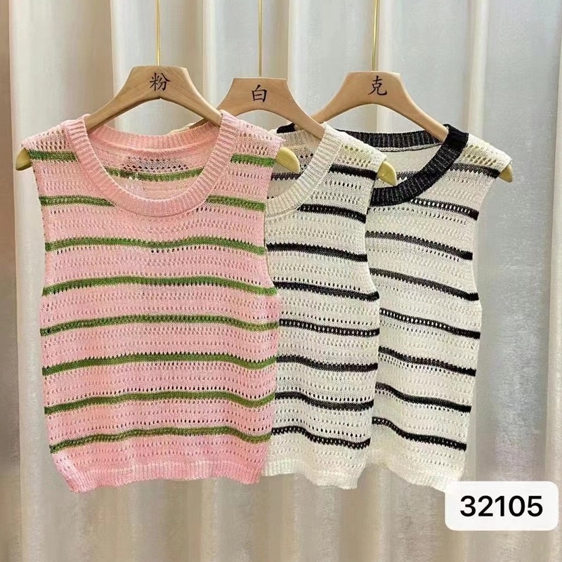 32105. ÁO LEN KẺ SỌC SÁT NÁCH