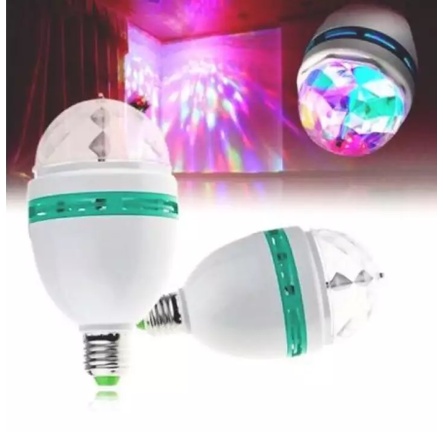 Bóng Đèn Led Vũ Trường Gia Đình Xoay 360 Độ Đui Tròn - 7 Màu Cá Tính - Karaoke Tại Nhà