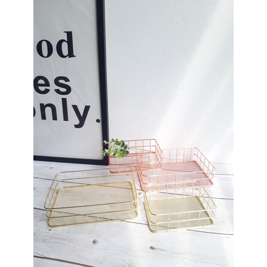 SIZE LỚN - Khay đựng trang sức / mỹ phẩm bằng kim loại - UniLabel