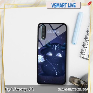 Ốp lưng kính 3D Vsmart Live- cung hoàng đạo mới