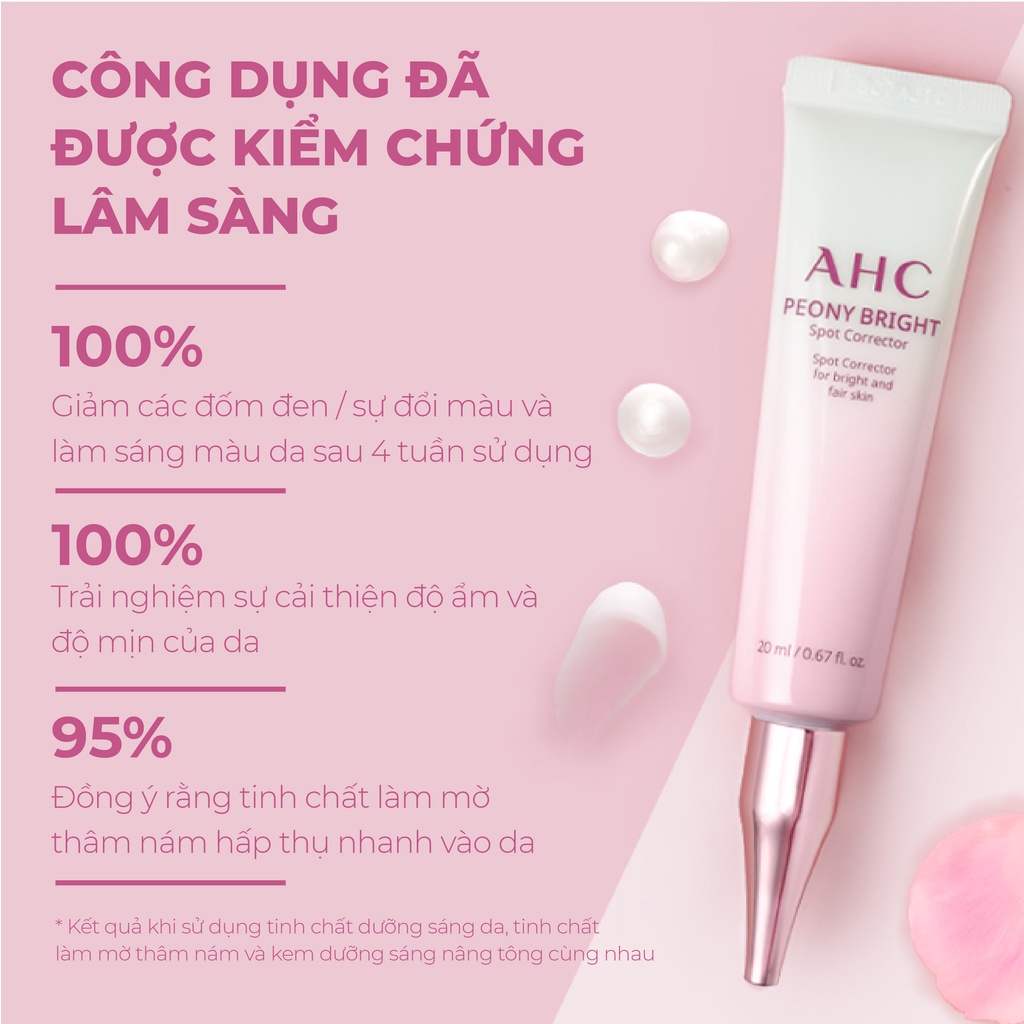 [Mã COSAHCBD giảm 10% đơn 600K] Kem Dưỡng Làm Mờ Vết Thâm Nám AHC Peony Bright Spot Corrector (20ml)