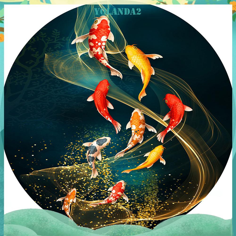 Set tranh đính đá 5D DIY hình Cửu Ngư độc đáo