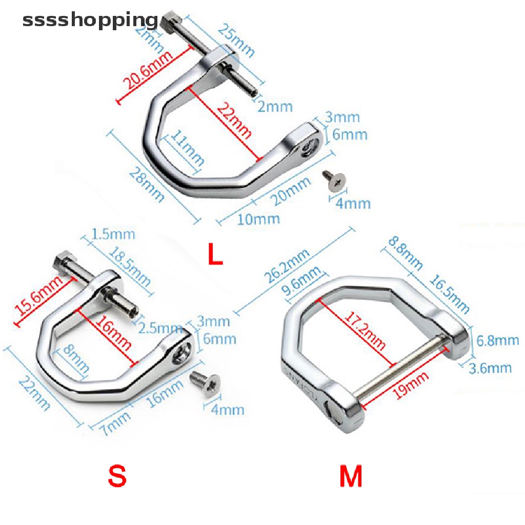 Móc Khóa Xe Hơi Hình Chữ D Mini EDC