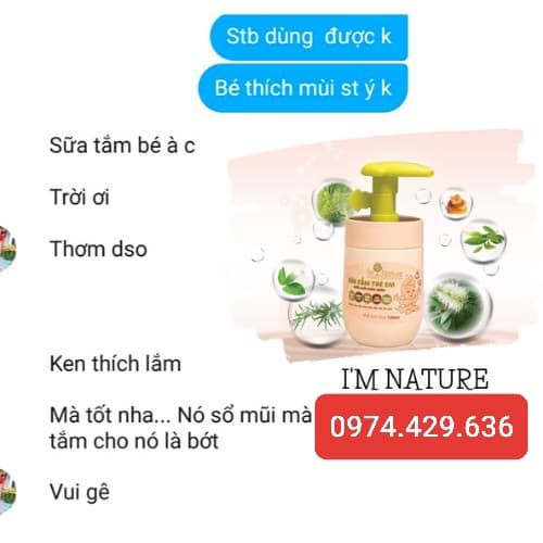 Sữa tắm gội thảo dược cho bé