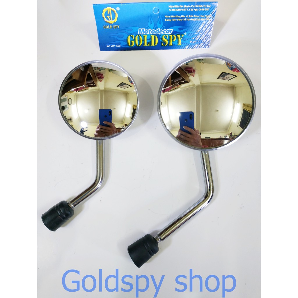 Gương cầu lồi / Gương chiếu hậu xe máy Goldspy ( giá 1 chiếc)