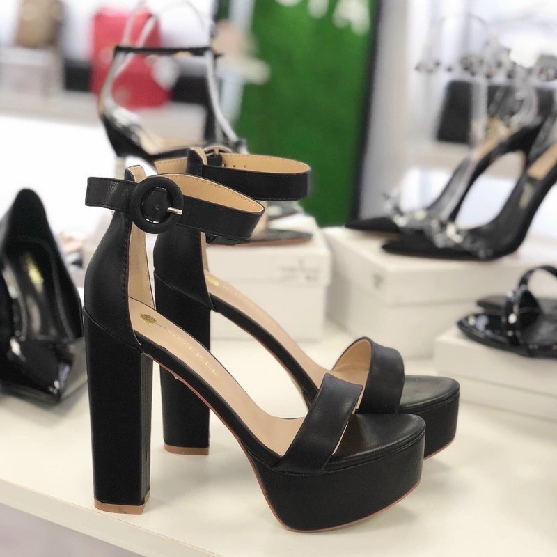 Giày cao gót gót vuông 14cm