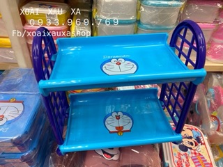 KỆ NHỰA HOẠT HÌNH POOH - DORAEMON 2 tầng