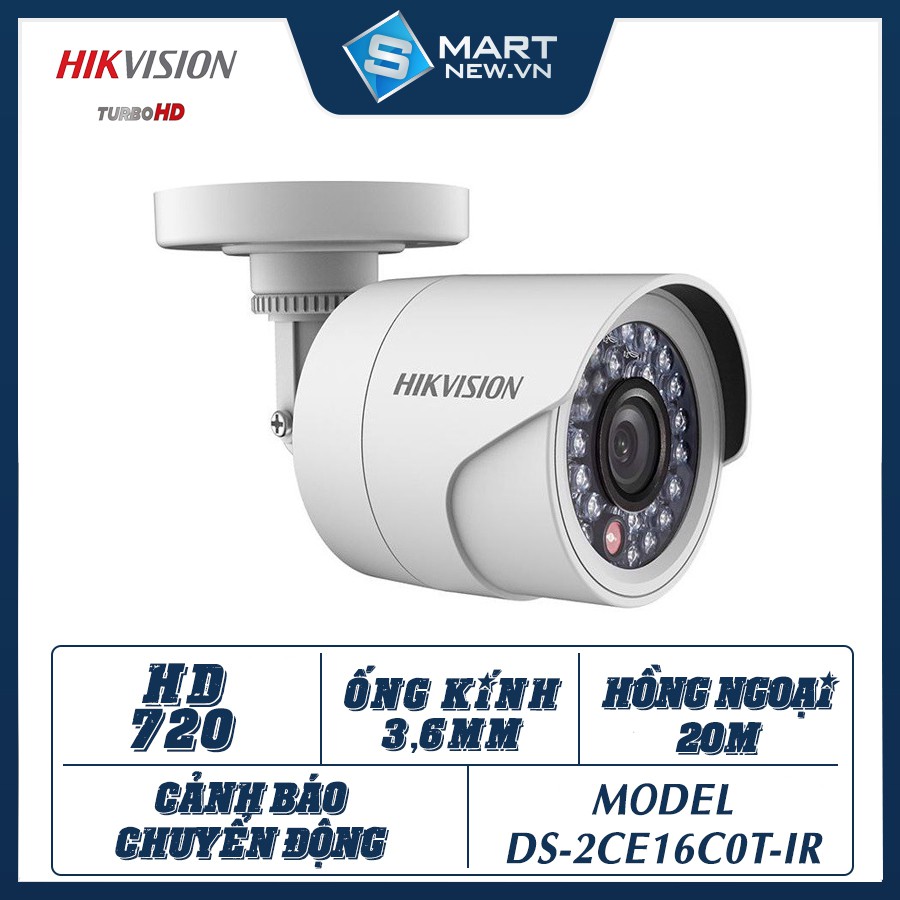 Camera giám sát ngoài trời Hikvision DS-2CE16C0T - HD720 - 1.0MP