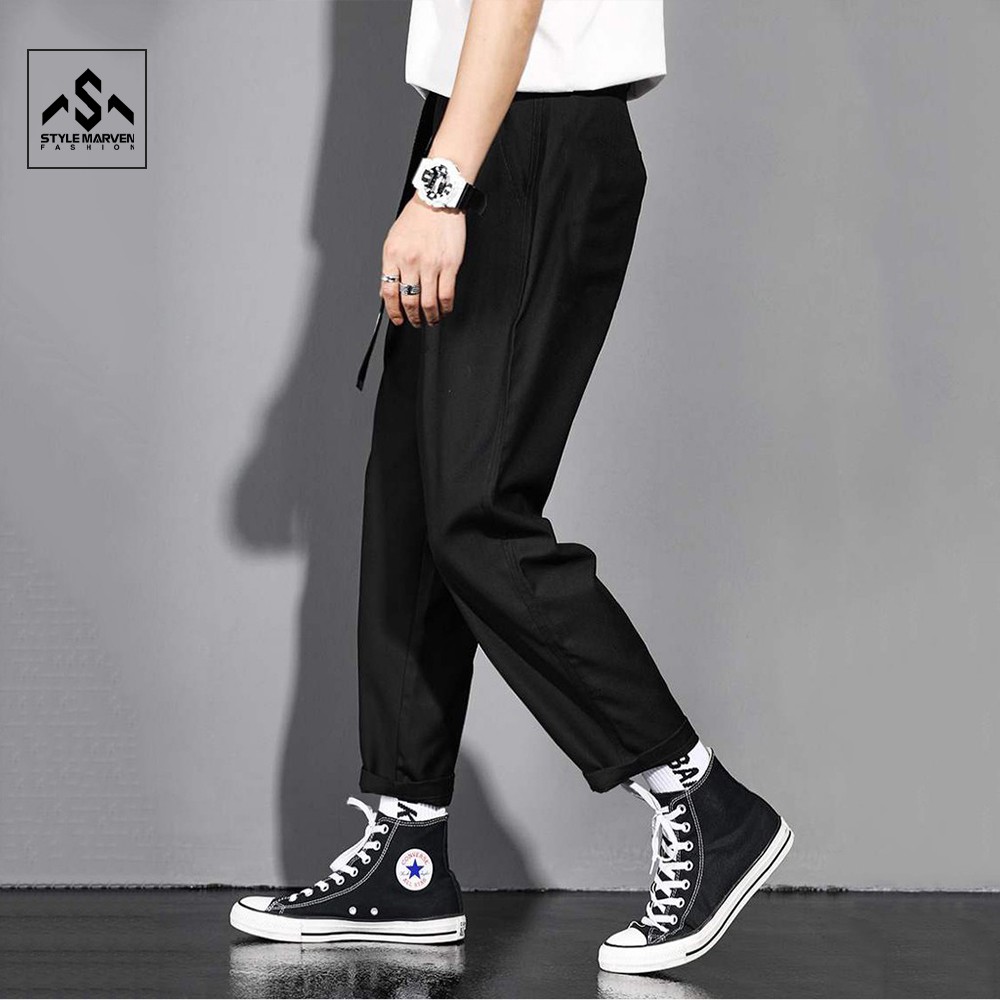 Quần baggy kaki nam basic STYLE MARVEN ống suông lưng cài thanh lịch - QUAN SM006C3