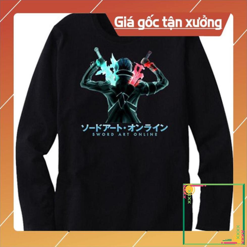 [FLASH SALE] [SALE GIÁ GỐC] Áo thun dài tay Sword Art Online - Kirito đẹp siêu ngầu HOT nhất