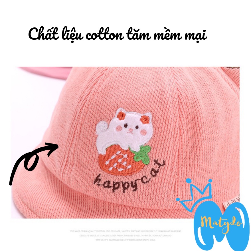 Mũ cho bé trai bé gái rộng vành hình mèo 2023 đáng yêu phụ kiện trẻ em