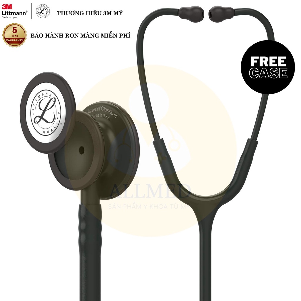 Ống nghe Littmann Classic III TM màu Black Edition Chestpiece Special 5803