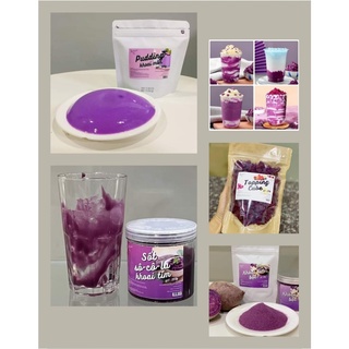 Set 2 hộp Sốt socola phết thành ly (Khoai tím, Matcha, đường đen)