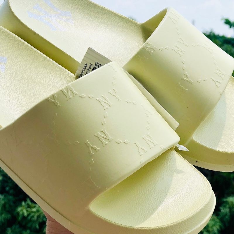 Dép unisex 𝐌𝐋𝐁 ❤️FREESHIP + Hộp❤️ dép đúc mlb monogram ny bóng chày quai ngang thể thao nam nữ in nổi NY xịn, vàng