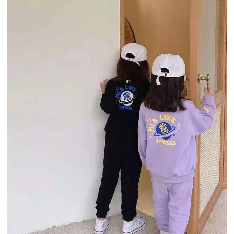 Bộ bé gái thu đông chất cotton LA NY