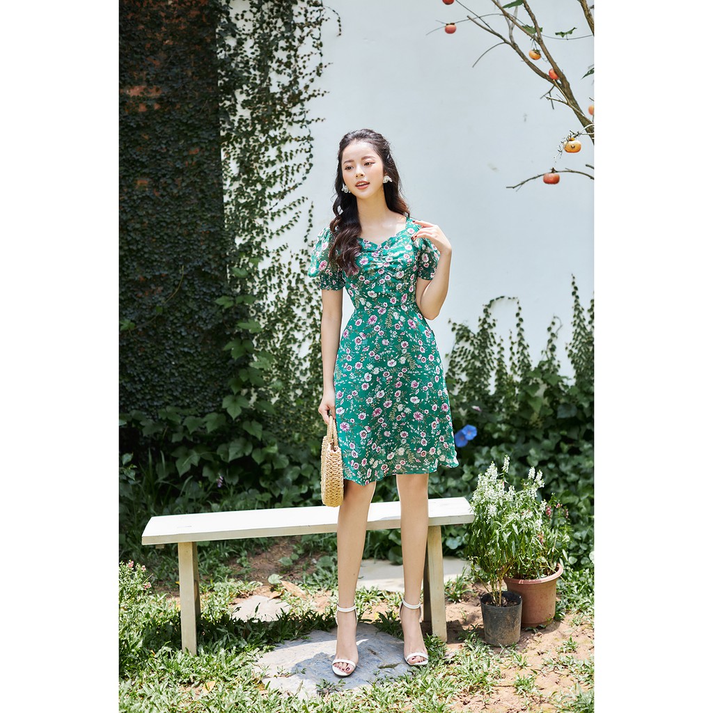 Đầm Xòe Nhún Ngực 20AGAIN DEW1085 | BigBuy360 - bigbuy360.vn