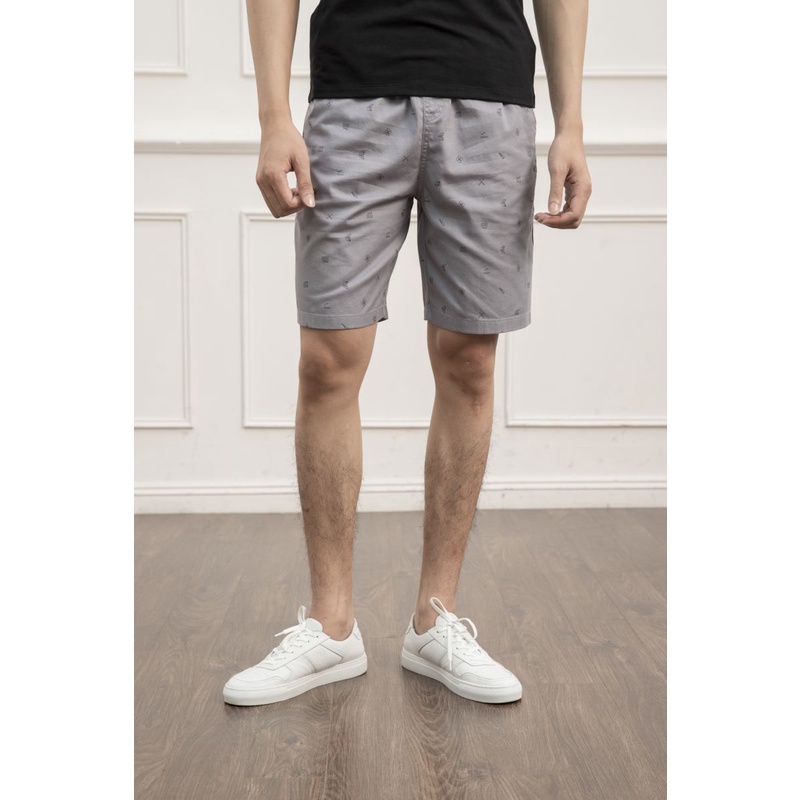 Quần short nam Kwin in họa tiết biển, 4 màu trung tính, from suông nhẹ thoải mái - KSO012S1