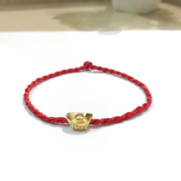 Vòng phong thủy - Vòng phong thủy dây chỉ đỏ bảo kim V152 -SP 1