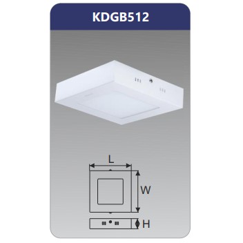 ĐÈN LED PANEL GẮN NỔI VUÔNG 12W (KDGB512)