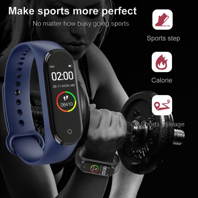 M4 Smart Watch Health Fitness Tracker Activity Bracelet Smartwatches Mi Band 4 For IOS Android