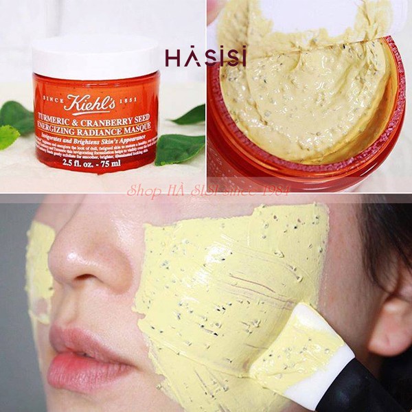 Mặt Nạ Nghệ&amp;Nam Việt Quất Cung Cấp Năng Lượng Làm Sáng Da KIEHL’S TUMERIC &amp; CRANBERRY SEED ENERGIZING RADIAN MASQUE 14ml