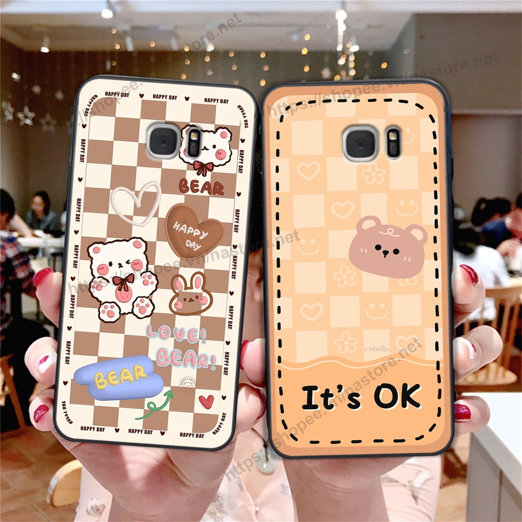 Ốp lưng Samsung S6 / S6 EDGE / S7 / S7 EDGE trái tim mặt cười, gấu cute thể thao cá tính